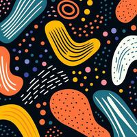 Colorful abstract pattern with shapes and dots vector