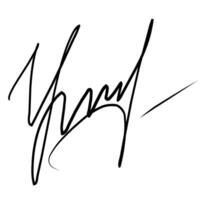 Fake handwritten signature vector