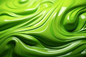 abstract background of green silk or satin with some smooth folds in it Ai Generated photo