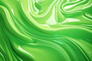 abstract background of green silk or satin with some smooth folds in it Ai Generated photo