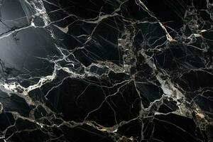 Black marble natural pattern for background, abstract natural marble black and white Ai Generated photo