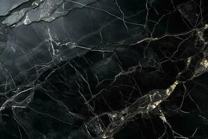 Black marble natural pattern for background, abstract natural marble black and white Ai Generated photo