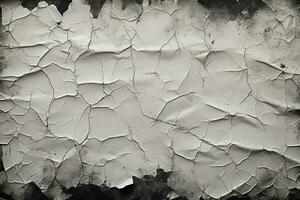 Old cracked paint on wall. Abstract background and texture for design. Ai Generated photo