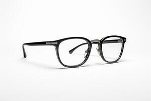 Black eye glasses isolated on white background. Eyeglass frame. Ai Generated photo