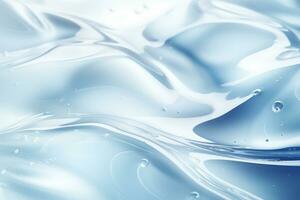 close up of water waves and bubbles in blue color tone for background Ai Generated photo