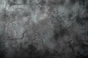 Texture of gray concrete wall with cracks and scratches. Abstract background for design. Ai Generated photo