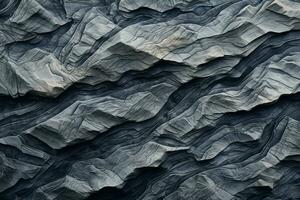 Abstract background of black and white sandstone layers in the desert. Ai Generated photo