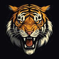 Tiger head . Vector illustration for your design. photo