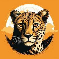 Tiger head . Vector illustration for your design. photo