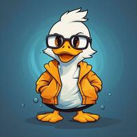 Illustration of a cute duck vector ilustration Ai Generated photo