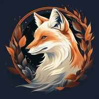 Vector type illustration of a fox Ai Generated photo