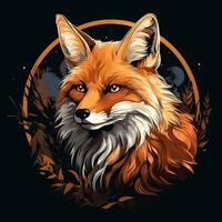 Vector type illustration of a fox Ai Generated photo