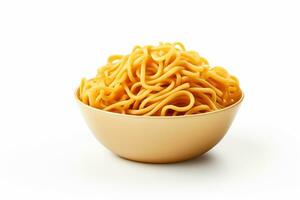 Instant noodles isolated on white background, clipping path included. Ai Generated photo