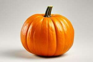 Pumpkin isolated on white background with clipping path. Top view. Ai Generated photo