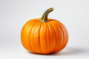 Pumpkin isolated on white background with clipping path. Top view. Ai Generated photo