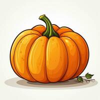 Pumpkin on a light background. Vector illustration in sketch style. Ai Generated photo