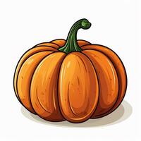 Pumpkin on a light background. Vector illustration in sketch style. Ai Generated photo