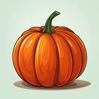 Pumpkin on a light background. Vector illustration in sketch style. Ai Generated photo