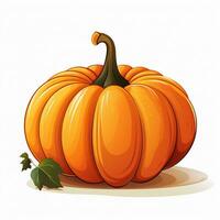 Pumpkin on a light background. Vector illustration in sketch style. Ai Generated photo