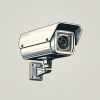 Modern CCTV camera illustration of web camera vector icon for web design Ai Generated photo