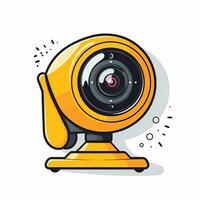 Modern CCTV camera illustration of web camera vector icon for web design Ai Generated photo