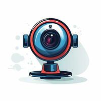 Modern CCTV camera illustration of web camera vector icon for web design Ai Generated photo