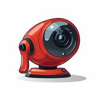 Modern CCTV camera illustration of web camera vector icon for web design Ai Generated photo