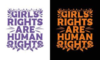 Wednesday, October 11, 2023 International Day of the Girl Child t shirt design. International girl child day design. poster, banner, cover, page vector