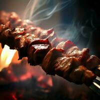 Tempting Shish Kebab by Generative AI photo