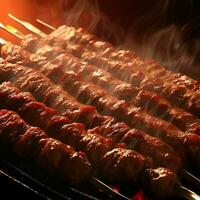 Tempting Shish Kebab by Generative AI photo