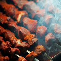 Tempting Shish Kebab by Generative AI photo