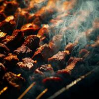 Tempting Shish Kebab by Generative AI photo