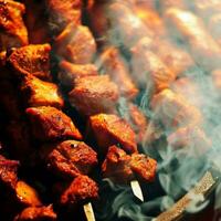 Tempting Shish Kebab by Generative AI photo