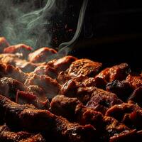 Tempting Shish Kebab by Generative AI photo