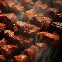 Tempting Shish Kebab by Generative AI photo