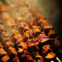 Tempting Shish Kebab by Generative AI photo