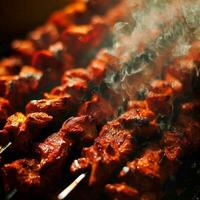 Gourmet Shish Kebab Crafted with Generative AI photo