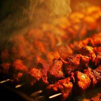 Gourmet Shish Kebab Crafted with Generative AI photo