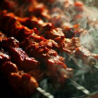 Gourmet Shish Kebab Crafted with Generative AI photo