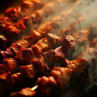 Gourmet Shish Kebab Crafted with Generative AI photo
