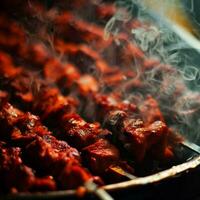 Gourmet Shish Kebab Crafted with Generative AI photo