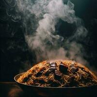 A Mouthwatering Biryani with Basmati Rice that was Absolutely Delicious by Generative AI photo