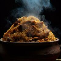 Tempting Basmati Biryani Perfection by AI Creation photo