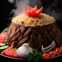 Tempting Basmati Biryani Perfection by AI Creation photo