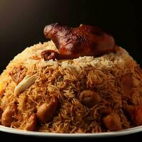 Tempting Basmati Biryani Perfection by AI Creation photo