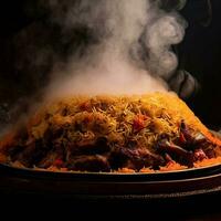 Tempting Basmati Biryani Perfection by AI Creation photo