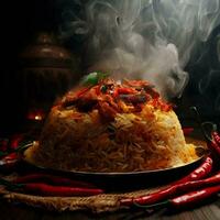 tentador basmati Biryani perfección por ai creación foto