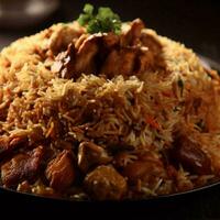 Tempting Basmati Biryani Perfection by AI Creation photo