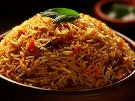 Tempting Basmati Biryani Perfection by AI Creation photo