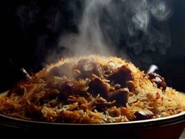 Tempting Basmati Biryani Perfection by AI Creation photo